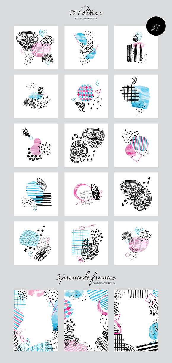 Trendy Collage. Cut out &doodle pack in Illustrations - product preview 5