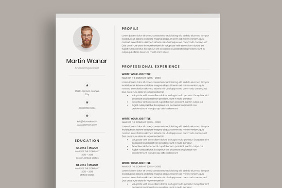 Word Resume in Resume Templates - product preview 2