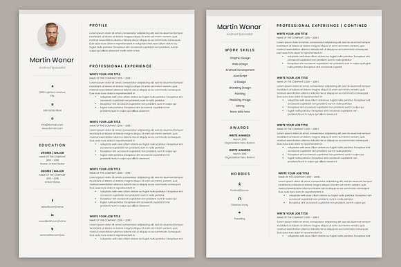 Word Resume in Resume Templates - product preview 3