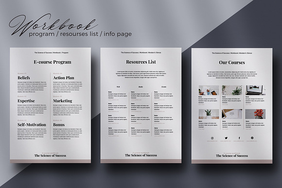 Canva E-course Workbook Template in Magazine Templates - product preview 5