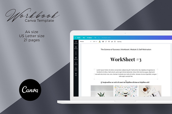 Canva E-course Workbook Template in Magazine Templates - product preview 6