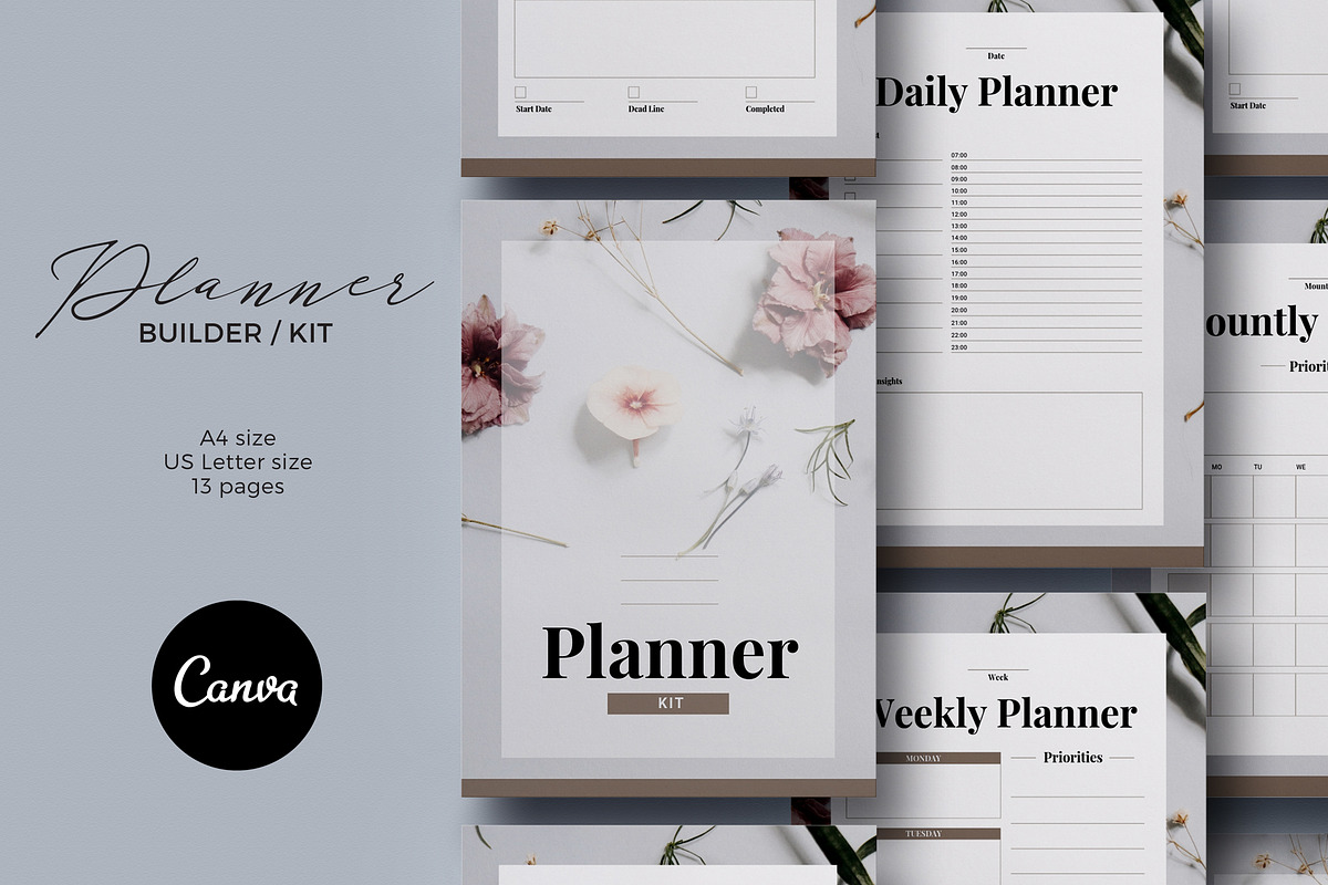 Planner Kit Canva Template in Email Templates - product preview 8