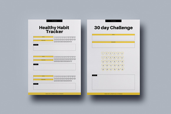 Fitness Planner Kit Canva Template in Email Templates - product preview 2