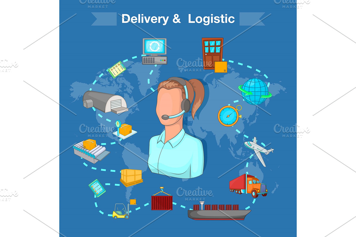 Delivery and logistic concept in Illustrations - product preview 8