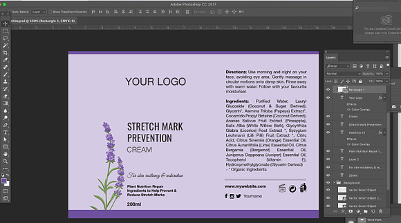 Purple Lavender Label Template in Stationery Templates - product preview 2