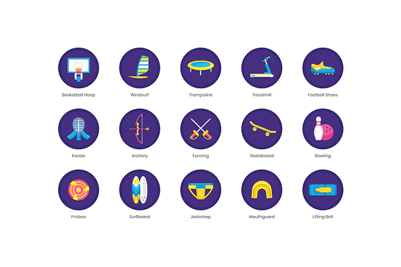 70 Sport Equipment Icons | Orchid in Football Icons - product preview 4