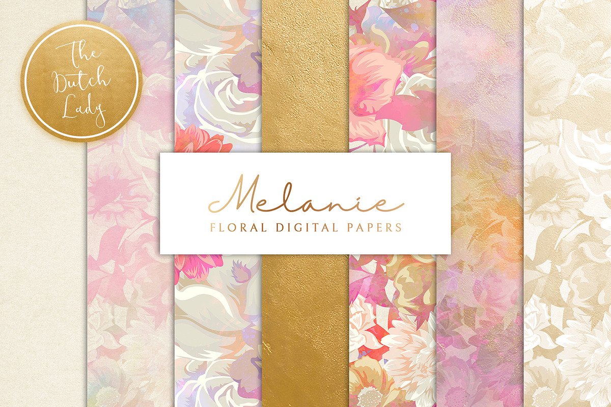 Floral Backgrounds & Paper - Melanie in Patterns - product preview 8