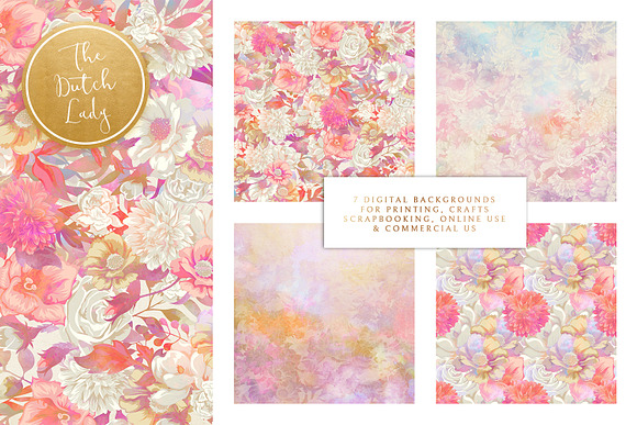 Floral Backgrounds & Paper - Melanie in Patterns - product preview 1
