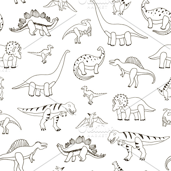 Dino Time in Patterns - product preview 4
