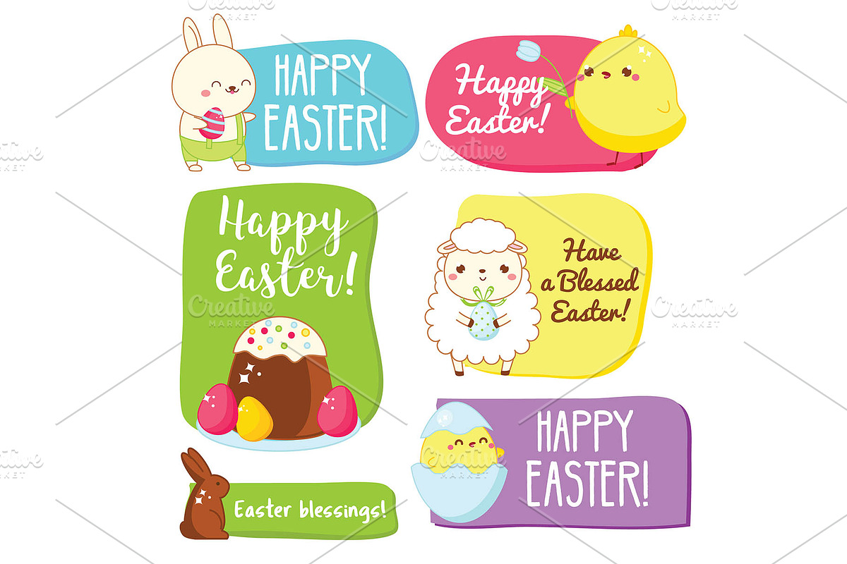 Easter gift tags, labels, stickers in Icons - product preview 8