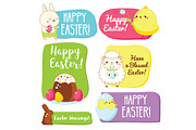 Easter gift tags, labels, stickers
