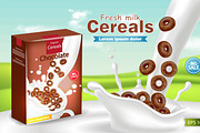 Organic cereals package mockup