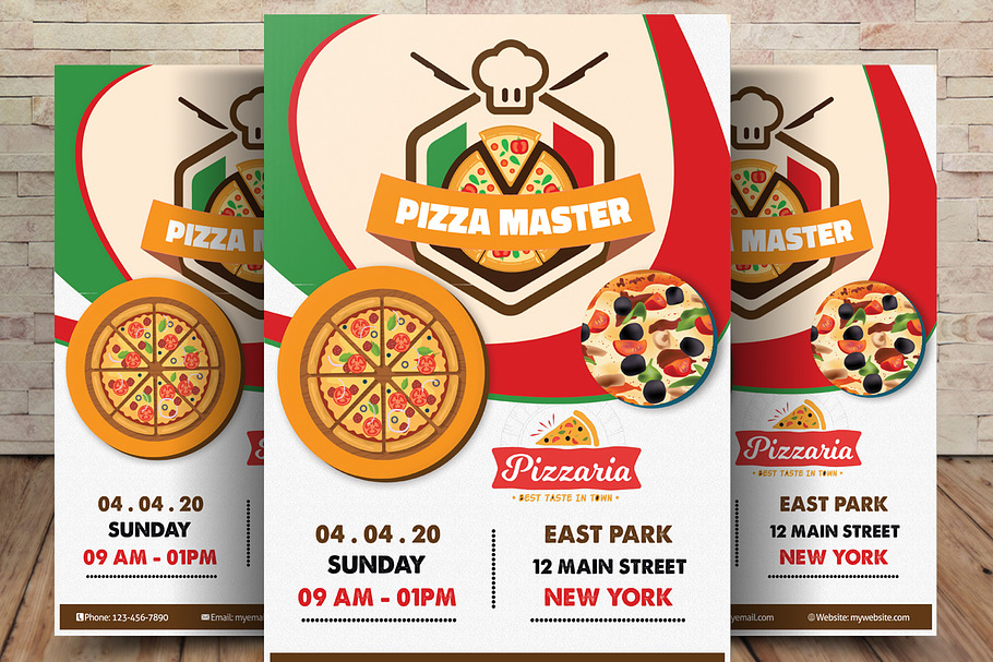 Italian Pizza Restaurant Flyer in Flyer Templates - product preview 8