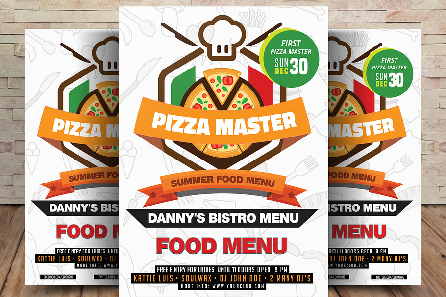 Pizza Restaurant Flyer in Flyer Templates - product preview 8