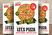 Hot & Fresh Pizza Restaurant Flyer