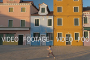 Colourful houses on Burano island in