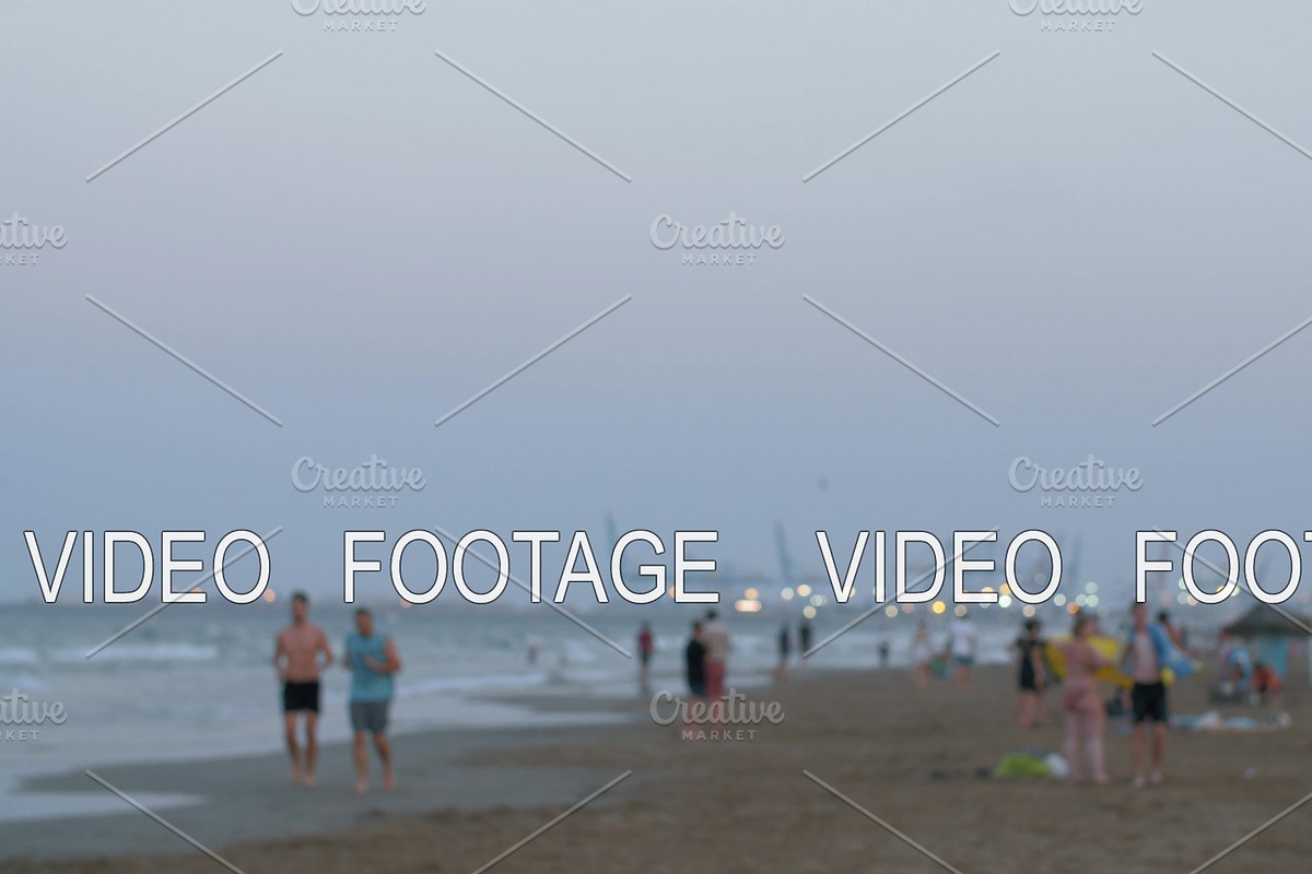 Evening view of the beach with in Graphics - product preview 8