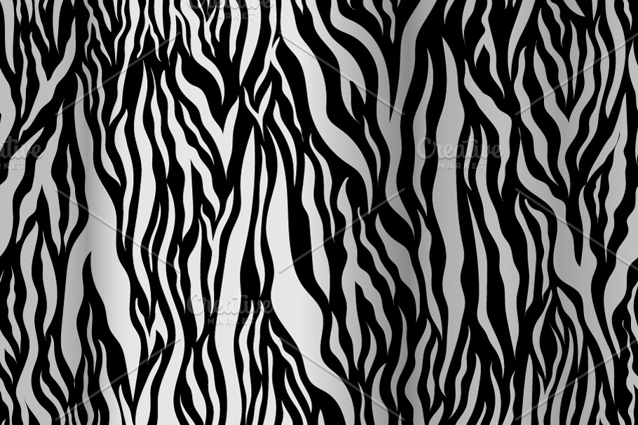 Luxury glossy silver tiger skin in Textures - product preview 8