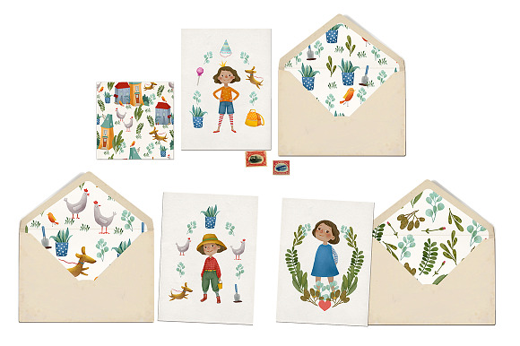 Busy girl - Raster illustrations set in Illustrations - product preview 4