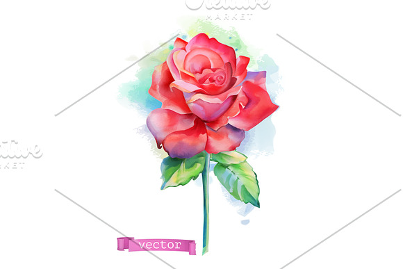 Spring flowers, rose, tulip, vector in Icons - product preview 2