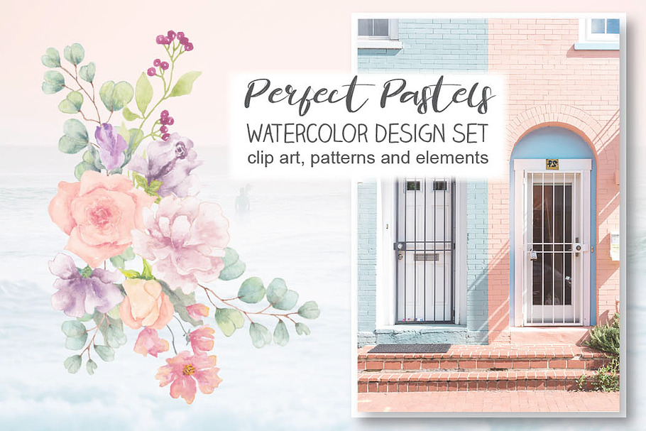 Perfect Pastels design collection in Illustrations - product preview 8