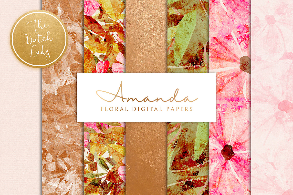Floral Backgrounds & Paper - Amanda in Patterns - product preview 8