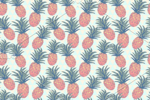 Bright pineapples patterns set in Patterns - product preview 3