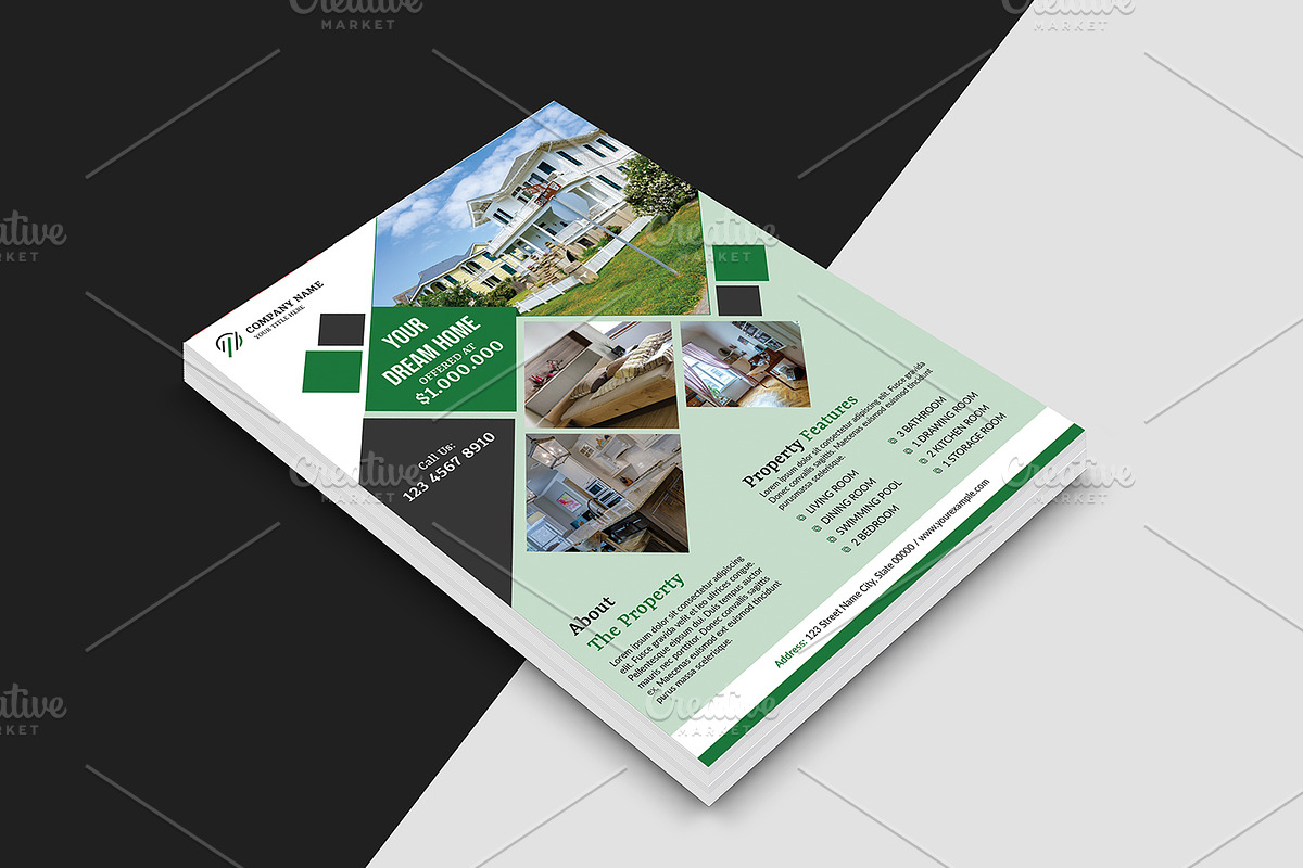 Real Estate Flyer V990 in Flyer Templates - product preview 8