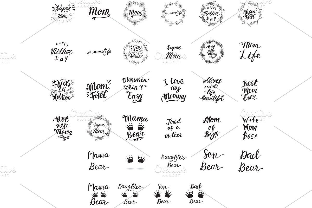 Lettering Mother's Day in Illustrations - product preview 8