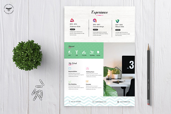 UI/UX Designer CV Template in Resume Templates - product preview 3
