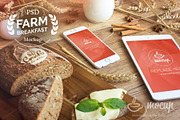 Farm Breakfast iPad & iPhone 6 Mocku