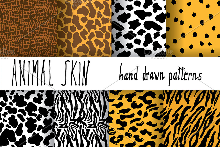 Animal Skin Hand Drawn Pattern Set in Patterns - product preview 8