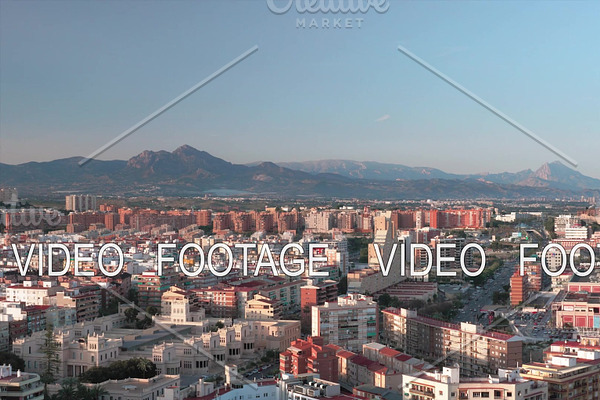 An aeral view of Alicante area on a