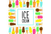 Cute Ice Cream collection frame