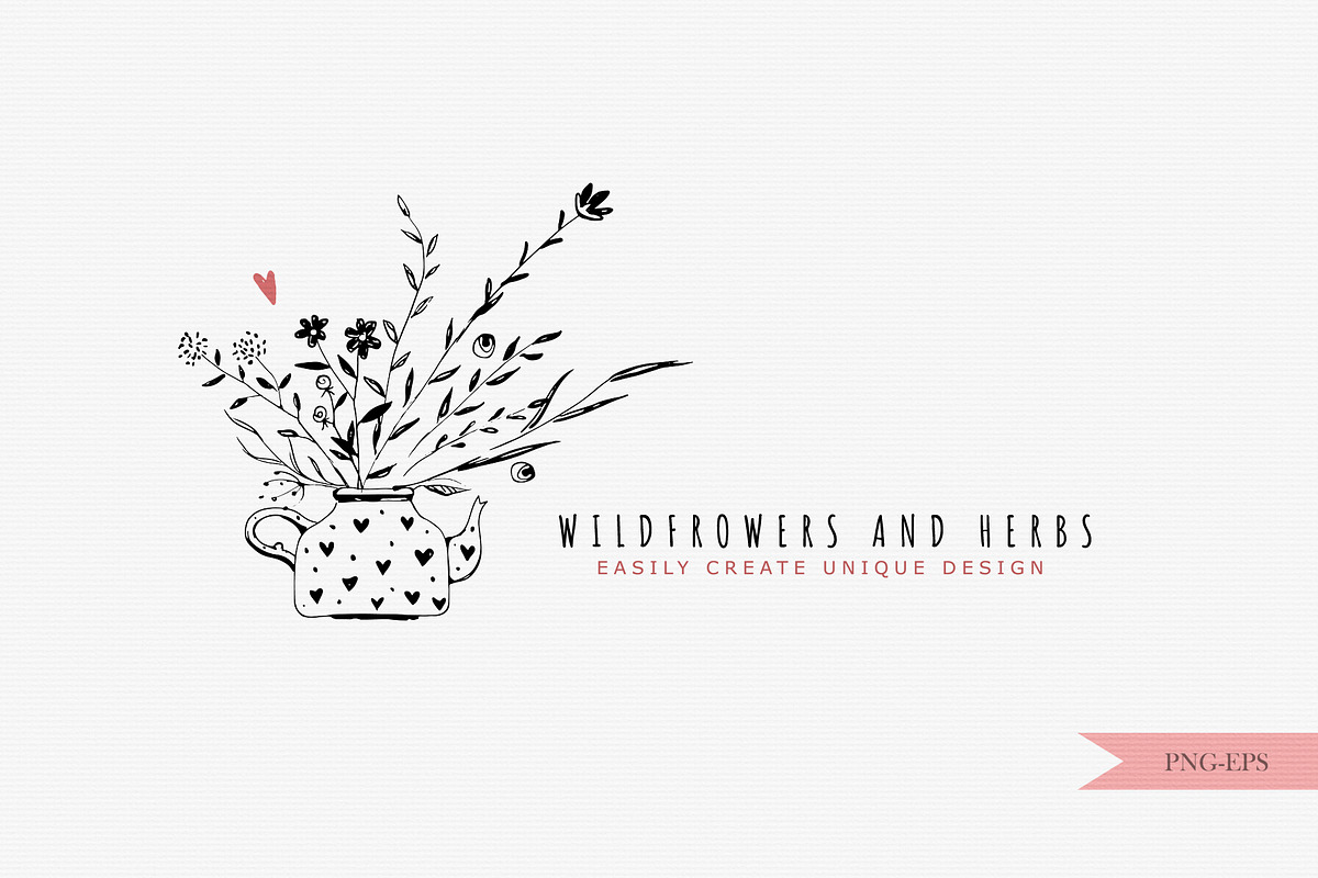 Wildflowers and herbs in Illustrations - product preview 8