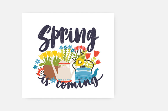 Spring set and seamless in Illustrations - product preview 6