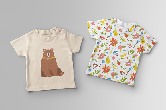 Spring set and seamless in Illustrations - product preview 13