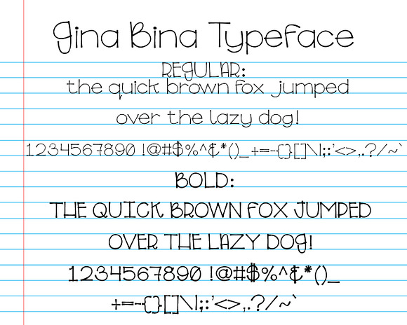 Gina Bina Font in Sans-Serif Fonts - product preview 1