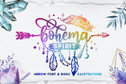 Bohema Spirit font and illustrations