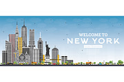 Welcome to New York USA Skyline