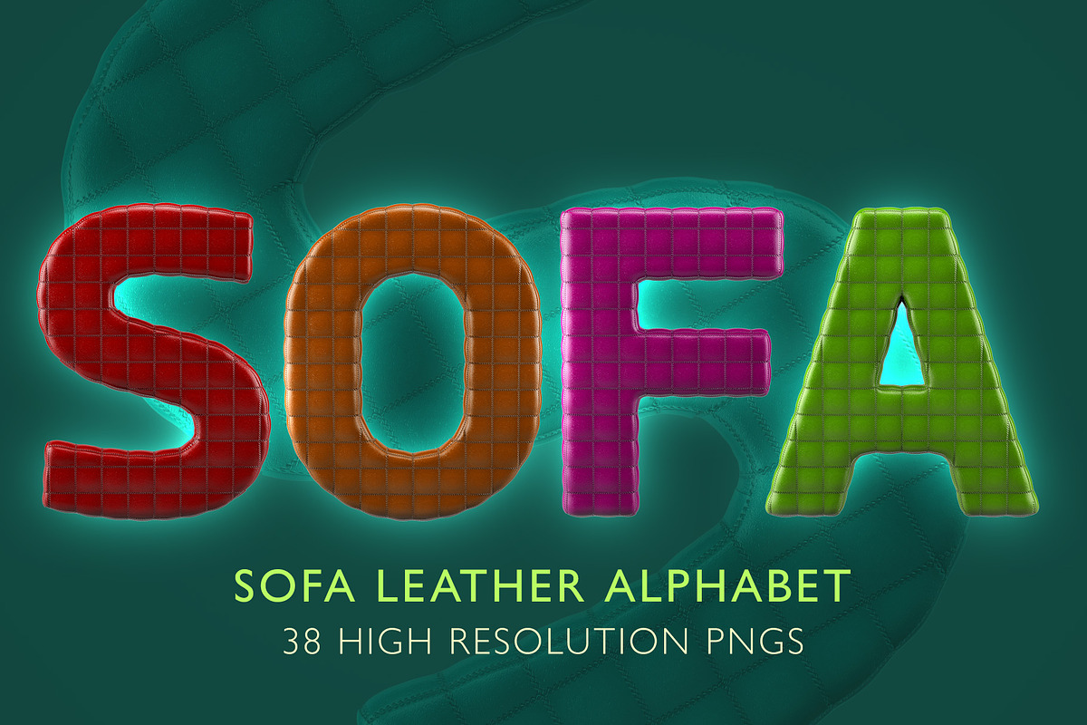 Sofa Leather Alphabet in Illustrations - product preview 8