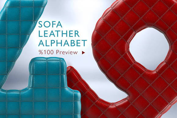 Sofa Leather Alphabet in Illustrations - product preview 2