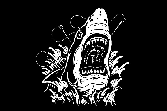 Shark Attack in Illustrations - product preview 1