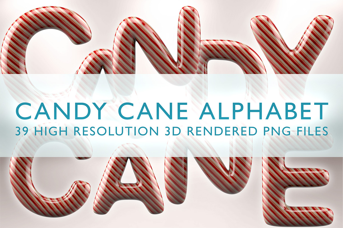 Candy Cane Alphabet in Illustrations - product preview 8