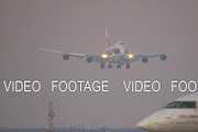 Cargo airplane Boeing 747 landing at