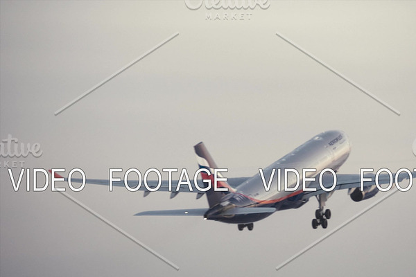 Airplane of Aeroflot airline taking