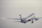 Airplane of Aeroflot airline taking
