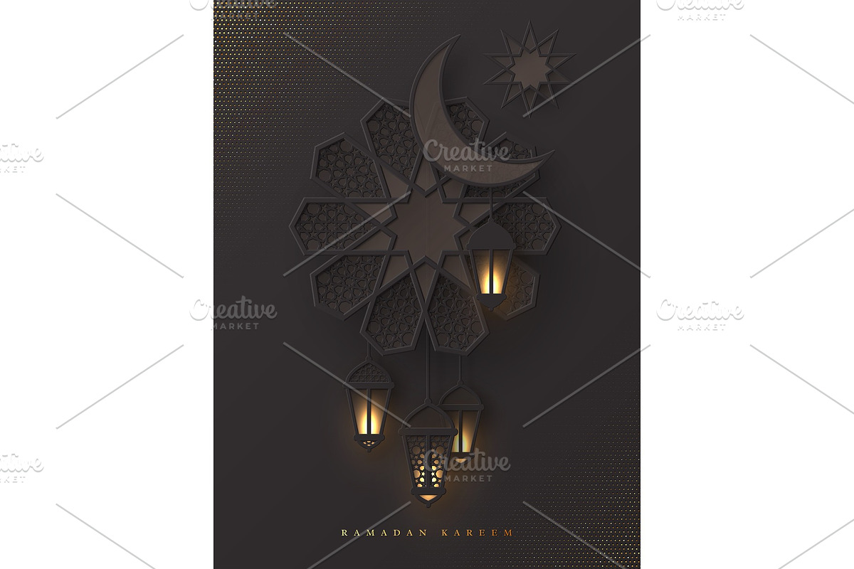 Ramadan Kareem greeting poster. in Illustrations - product preview 8