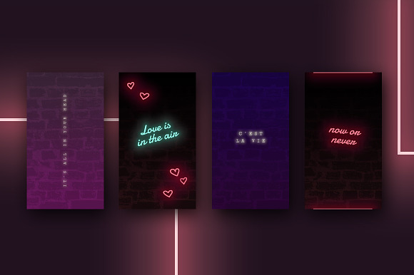 ANIMATED Instagram Story Quotes-Neon in Instagram Templates - product preview 6