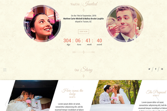 Onepage Wedding Wordpress Theme in WordPress Wedding Themes - product preview 1